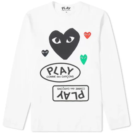 COMME DES GARCONS PLAY LONG SLEEVE MULTI LOGO